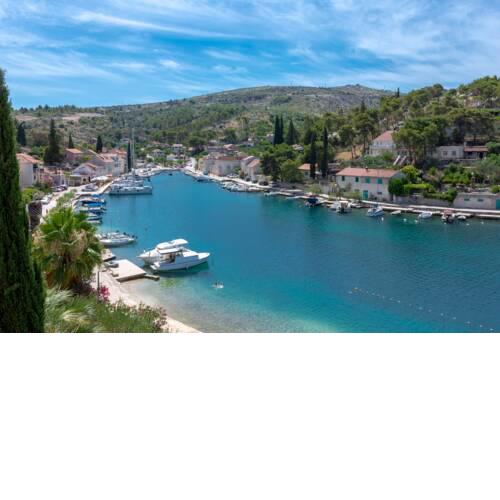 Isolated Art Villa first raw on island Brac