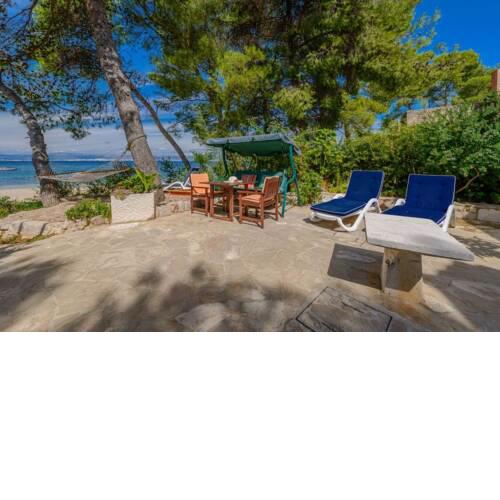 Luxury Beachfront Villa Beach House Mutnik Brac with private pool right at the beach in beautiful bay in Mirca - Brac