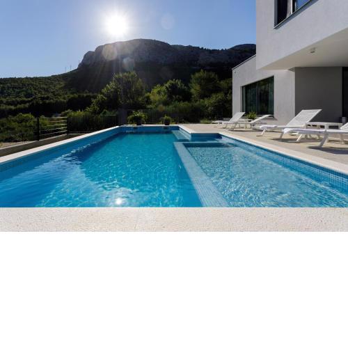 NEW! Modern Villa Elia with 40sqm heated pool, 3 bedrooms, and Split city views