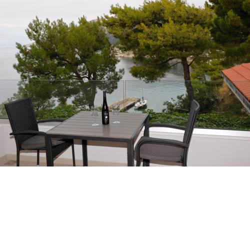 Studio Apartment in Brela with Sea View, Terrace, Air Conditioning, Wi-Fi (3524-3)